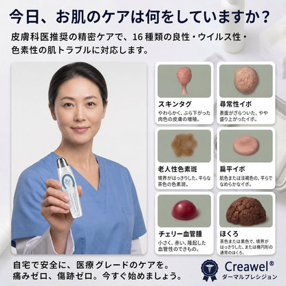 公式ブランドストア 🐉|⛸️Creawel® 7日間 タグ＆スポットイレーサー（無痛・跡残りゼロのローラーボール）